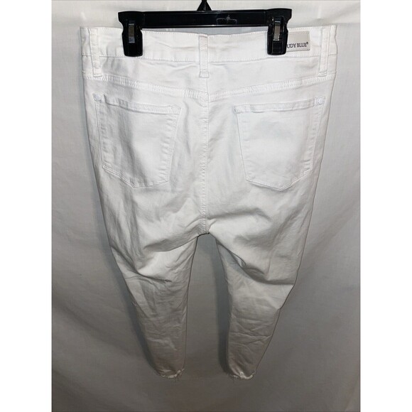 Judy Blue Women’s Distressed Jeans Size 11 30x26 White Party Going Out Skinny - Picture 8 of 12